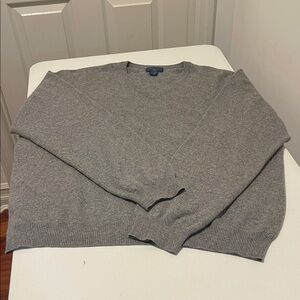 CASHMERE Mens Joseph & Lyman VNECK Gray PullOver Upscale Timeless Minimalist XXL